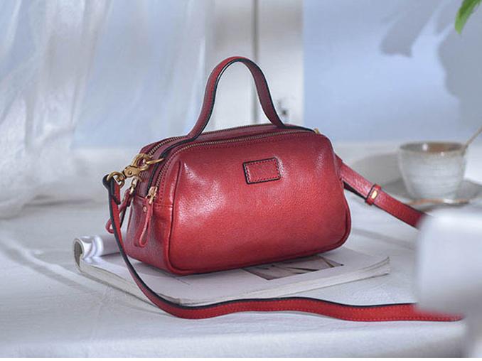 ショルダーバッグ Archive BESSO 2way editters bag red Leather Slim Crossbody Bag Mini Slim - Voyager #1870 | Jack Georges