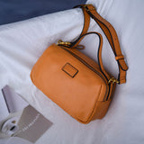 Small Leather Crossbody Bag With Zipper Crossbody Double Zipper Bag Womens 