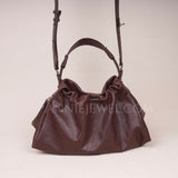 Women's Crossbody Bucket Bag Drawstring Soft Leather Leather Bucket Bag - Annie Jewel