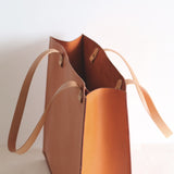 Full Grain Leather Tote Tan Genuine Leather Tote Structured Leather Tote Bag Womens - Annie Jewel