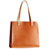Full Grain Leather Tote Tan Genuine Leather Tote Structured Leather Tote Bag Womens - Annie Jewel