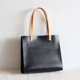 Full Grain Leather Tote Tan Genuine Leather Tote Structured Leather Tote Bag Womens - Annie Jewel