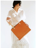 Full Grain Leather Tote Tan Genuine Leather Tote Structured Leather Tote Bag Womens - Annie Jewel