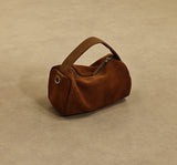brown Genuine Leather And Suede Handbags Small Suede Leather Crossbody Bag For Ladies 