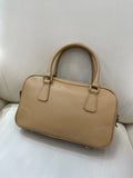 Genuine Leather Bowling Bag Handbag Womens 