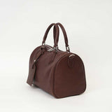 Genuine Leather Boston Bag Brown Womens Small Leather Boston Handbag - Annie Jewel