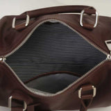 INNER OF Small Black Leather Boston Bag Genuine Leather Boston Bag Handbag Womens - Annie Jewel