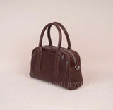 Women's Boston Bag brown Small Leather Boston Bag Leather Bags Boston Handbag - Annie Jewel