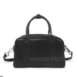 Women's Boston Bag Black Small Leather Boston Bag Leather Bags Boston Handbag - Annie Jewel