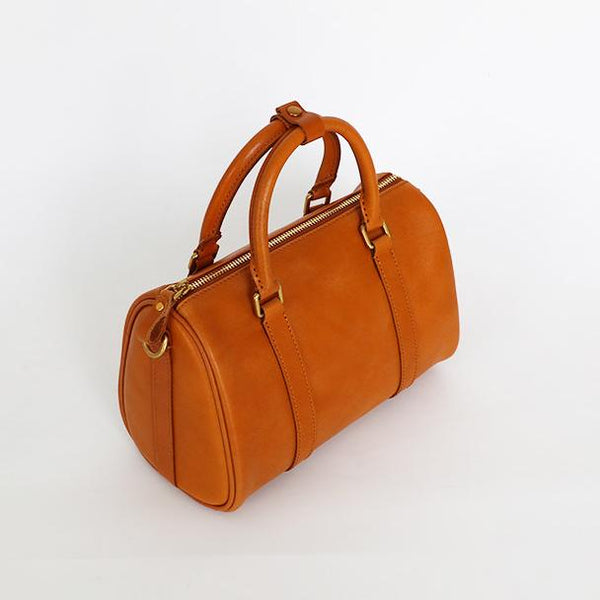 バッグ Leather Boston Bag with Soup Acce black leather Boston bag