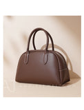 Women's Leather Bowling Bag brown Leather Bowling Bag Handbag