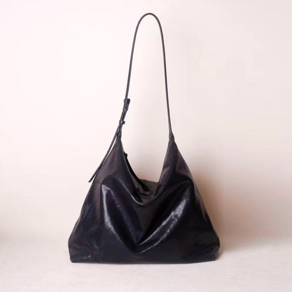 Black Leather Bag Hobo Black Leather Hobo Bags Shoulder Bag Womens - Annie Jewel