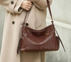 Genuine Leather Brown Hobo Bag Leather Bag Hobo Bag Brown Leather For Womens - Annie Jewel