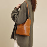 Genuine Leather Brown Hobo Bag Brown Hobo Leather Bag Hobo Bag Brown Leather For Womens 