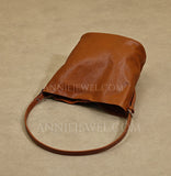 Brown Leather Bucket Bag Genuine Leather Bucket Shoulder Bag Womens 