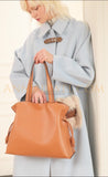 Brown Leather Bucket Tote Bag Medium Black Tote Womens