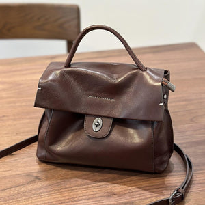 Genuine Leather Crossbody Satchel Brown Satchel purse Satchel Purses For Women 