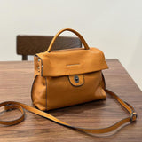 Genuine Leather Crossbody Satchel Brown Satchel Handbag Satchel Purses For Women 