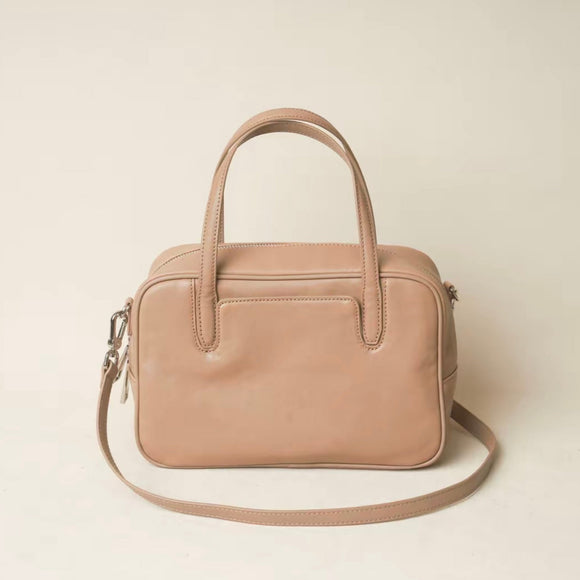 Genuine Leather Dome Bag Dome Leather Crossbody Bag Dome Shaped Leather Bag - Annie Jewel