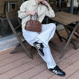 Genuine Leather Dome Satchel Handbag Women's Dome Satchel Bag - Annie Jewel