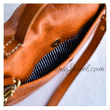 details of Genuine Leather Flap Satchel With Buckle Straps Womens - Annie Jewel