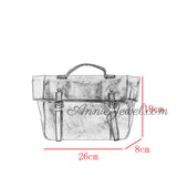 Retro Leather Messenger Bag Women Top Handle Leather Satchel Bag - Annie Jewel