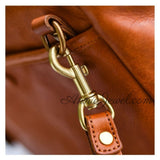  details of Genuine Leather Flap Satchel With Buckle Straps Womens - Annie Jewel