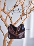 women's leather shoulder bag
brown genuine leather flap shoulder bag