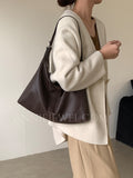 brown Leather Slouchy Hobo Bag Genuine Leather Hobo Shoulder Bags Womens