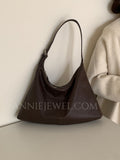 brown Leather Slouchy Hobo Bag Genuine Leather Hobo Shoulder Bags Womens