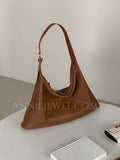 brown Leather Slouchy Hobo Bag Genuine Leather Hobo Shoulder Bags Womens