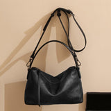 Black Leather Hobo Handbag Black Leather Hobo Purse Small Hobo Bags