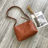 Women's Soft Leather Hobo Bag With Zipper brown Leather Hobo Crossbody Bag 