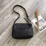 Women's Soft Leather Hobo Bag With Zipper black Leather Hobo Crossbody Bag 