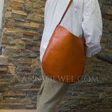 Minimalist Hobo Bag Women's Leather Hobo Bags Tan Genuine Leather Hobo Crossbody Bag