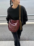 Leather Hobo Crossbody burgundy Slouchy Purse burgundy Hobo Crossbody Bag Womens 