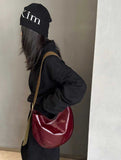 Leather Hobo Crossbody burgundy Slouchy Purse burgundy Hobo Crossbody Bag Womens 