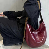 Leather Hobo Crossbody burgundy Slouchy Purse burgundy Hobo Crossbody Bag Womens 