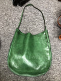 Simple Black Leather Shoulder Bag Slouchy Black Leather Bag Genuine Leather Hobo Purse