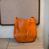 Simple Leather Shoulder Bag Genuine Leather Hobo Purse Slouchy tan Leather Bag 