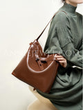 Waxed Leather Hobo Bag Brown Leather Hobo Purse Ladies Leather Hobo Bag 