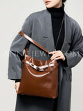 Waxed Leather Hobo Bag Brown Leather Hobo Purse Ladies Leather Hobo Bag 