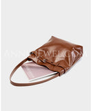 Waxed Leather Hobo Bag Brown Leather Hobo Purse Ladies Leather Hobo Bag 