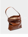 brown Leather Hobo Shoulder Bag Medium Hobo Purse Genuine Leather Hobo Purses Womens 