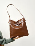 Waxed Leather Hobo Bag Brown Leather Hobo Purse Ladies Leather Hobo Bag 