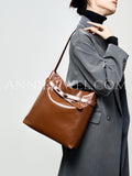 Waxed Leather Hobo Bag Brown Leather Hobo Purse Ladies Leather Hobo Bag 