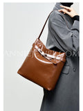 Waxed Leather Hobo Bag Brown Leather Hobo Purse Ladies Leather Hobo Bag 