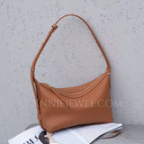 brown Leather Hobo Shoulder Bag Best Leather Hobo Bags Cowhide Hobo Purse Womens - Annie Jewel