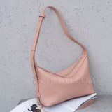 pink Leather Hobo Shoulder Bag Best Leather Hobo Bags Cowhide Hobo Purse Womens - Annie Jewel
