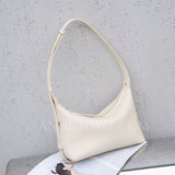 white Leather Hobo Shoulder Bag Best Leather Hobo Bags Cowhide Hobo Purse Womens - Annie Jewel
